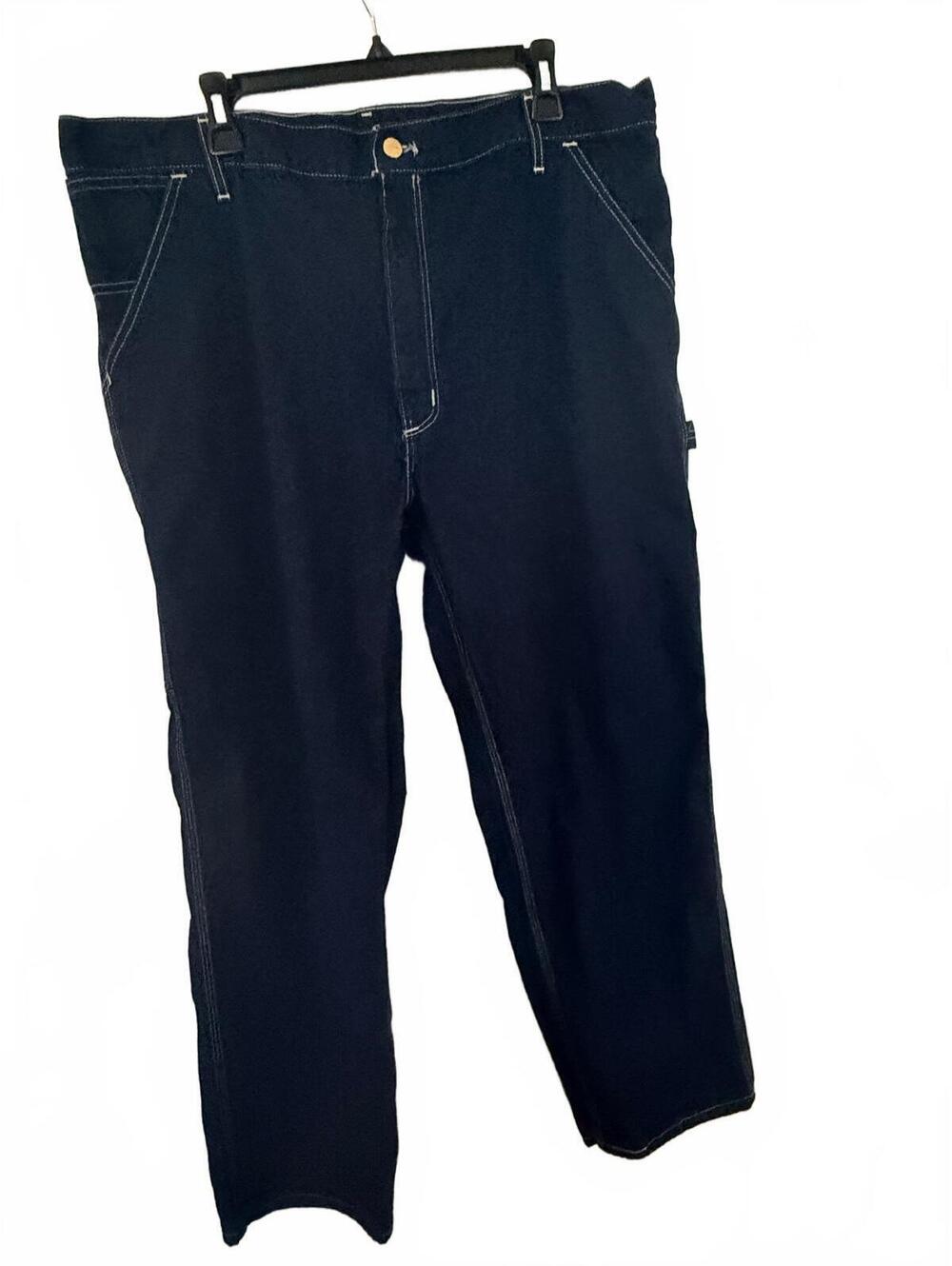 1999 Carhartt Men's Dark Blue Work Pants 42x32 100% Cotton [COPY]